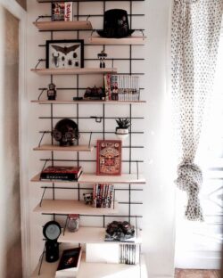 Regale Wands Gassien Paris schwarzem Mundall Holz Kinderzimmer esprit steampunk manga collection.