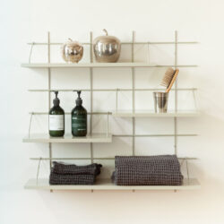Wandregal modulable Gassien Paris en Mundall weiß für Badezimmer minimalistisch skandinavisch.